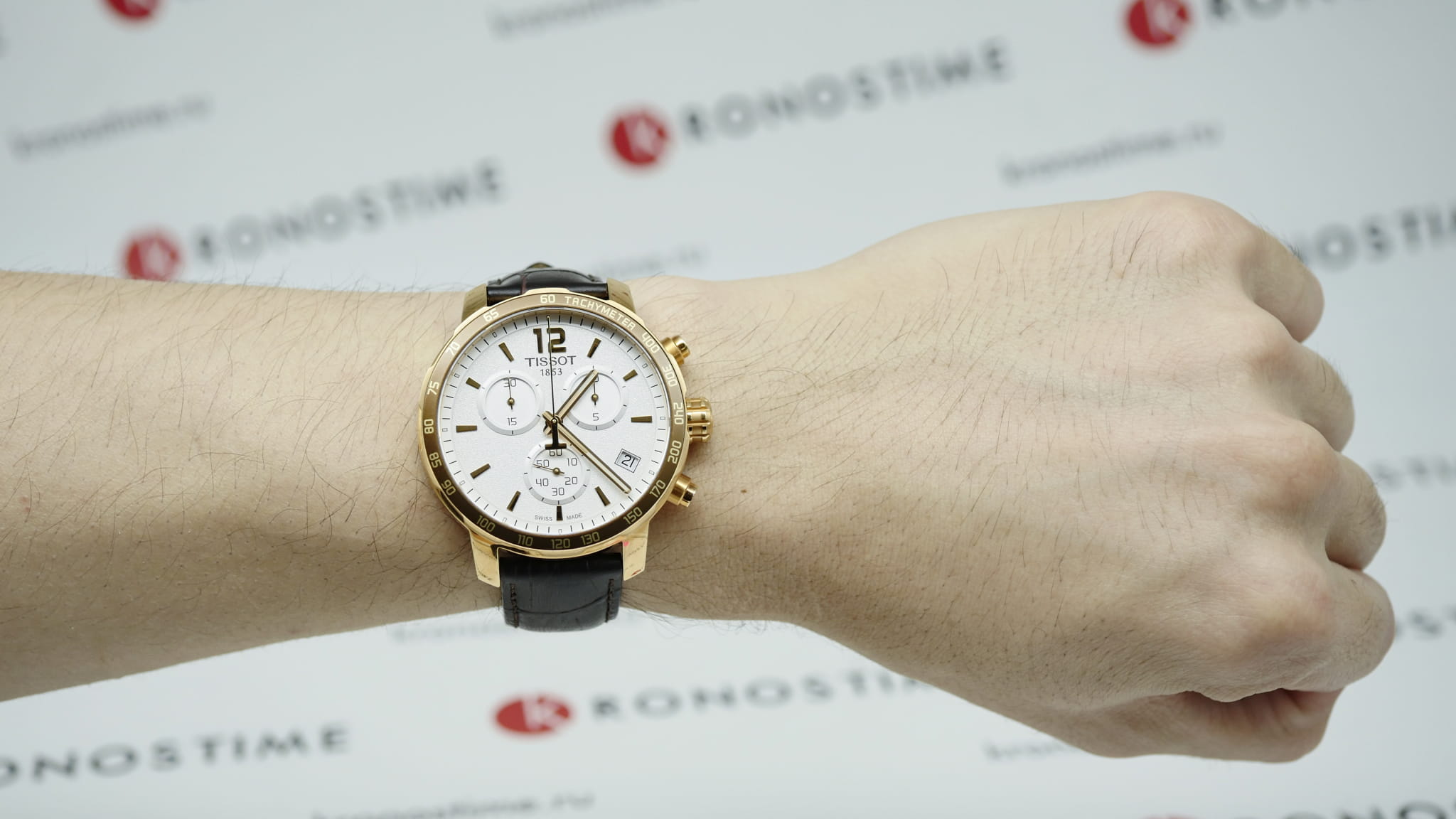 Tissot Tissot T-Sport Quickster T095.417.36.037.00 кварцевые мужские часы часы крупный план белый циферблата